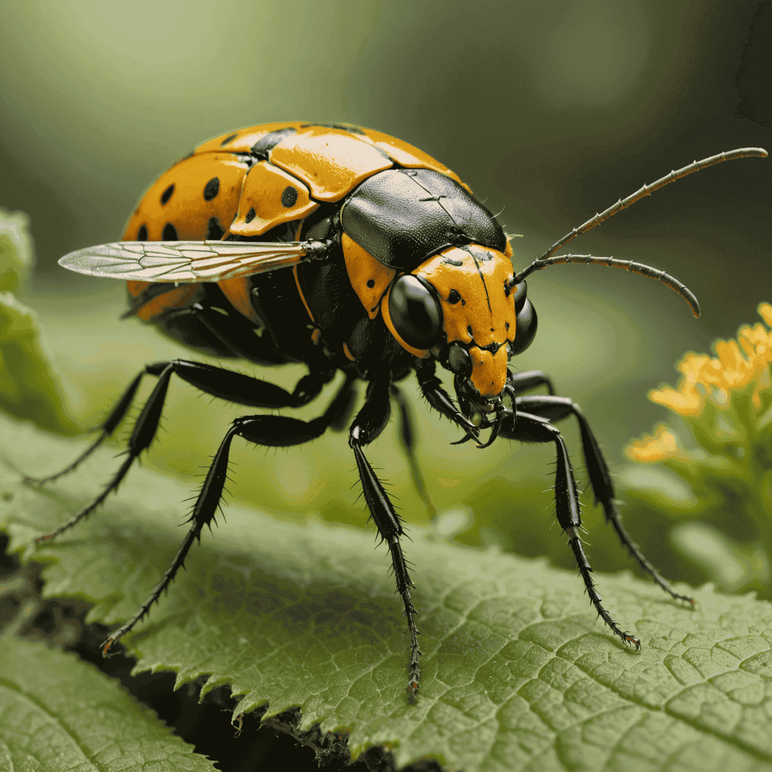 Bombardier beetle spraying its chemical defense